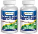 Mejores Naturales Broccoli Sprout Extract 1000mg por Serving - 120 Capsules (Pack of 2)