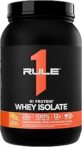 Regla 1 R1 Proteína Whey Isolate - con 25g Protein & 6g BCAA Exclusivamente de Fuentes Hidrolyzed Isoladas para la recuperación del entrenamiento (2 libras*, Orange Dreamsicle)