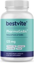 BESTVITE PharmaGABA (120 Veggie Caps) - Natural GABA Supplement - No Stearates - Vegan - Non GMO - Gluten Free