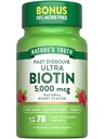 Verdad de la naturaleza Biotin 5000mcg ← 78 Tablas de disuelve rápido Silencio Natural Berry Flavor ← Vegan, Non-GMO, Gluten Free