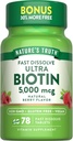 Verdad de la naturaleza Biotin 5000mcg ← 78 Tablas de disuelve rápido Silencio Natural Berry Flavor ← Vegan, Non-GMO, Gluten Free