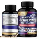 Cadane Orgánica 7in1 Suplemento Puro de Berberina con Quercetina, Canela de Ceylán, Resveratrol, Carga de leche, Semillas de Grape y Pepper Negro - 90 cápsulas para 3 meses de suministro - Apoyo a la Salud Inmunitaria