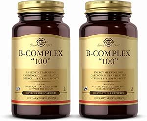 Solgar B-Complex 100" - 100 cápsulas vegetales, paquete de 2 - Metabolismo energético, soporte del sistema nervioso - No GMO, Vegan, Gluten Gratis - 200 servicios totales