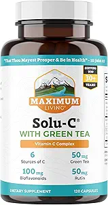 Maximum Living Solu-C con té verde, 120 cápsulas