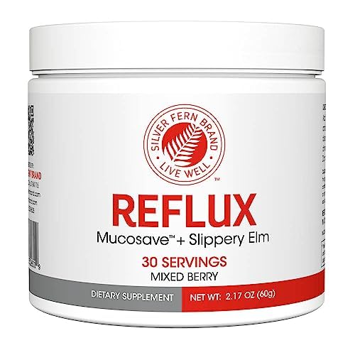 Reflujo - Suplemento Digestivo - Cada Tubo = 30 Scoops = 30 Servings - Apoyo Mucosal para Problemas Ácidos - con Mucosave FG y deslizante Elm Bark (1 Tub)