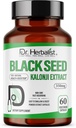 Dr. HERBALIST Black Seed Extract 350mg – 60 Vegan Capsules tención 10:1 Extracto = 3.500mg Raw Black Seed Powder ← Premium Nigella Sativa Suplemento  High Thymoquinone ← Natural Wellness Support