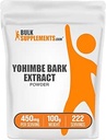 BulkSupplements.com Yohimbe Extract Powder - Yohimbe Bark Extract - Herbal Supplement, Gluten Free, 450mg per Serving, 100g (3.5 oz) (Pack of 1)