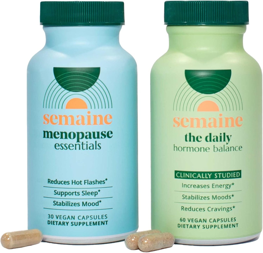 Peri/Menopause Hormone Bundle - Flashes calientes, Sudaderas nocturnas, Sudaderas de orina, Cabello deslumbrante, Equilibrio hormonal, Envejecimiento saludable - clínicamente estudiado latitud 1 Mes