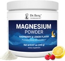 Dr. Berg Magnesium Glycinate Powder for Sleep, Relaxation, & Stress Relief - Ahora Incluye Vitamina D3 &amp; Zinc - Delicious Raspberry & Lemon Flavor (50 Servings) Magnesium Powder - Magnesium Drink Powder