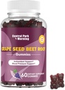 Grape Seed Sugar Beet Energy Gummies, Nitric Oxide and Blood Pressure Support, Grape Seed Extract & Non-GMO Beet Root Gummies, Grape Flavor