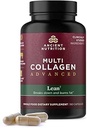 Antiguo Nutrición Multi Collagen Lean avanzado con Probióticos, Péptidos de Collagen Hidrolyzed Soporta pérdida de peso saludable y pérdida de grasa, 90 Cuenta