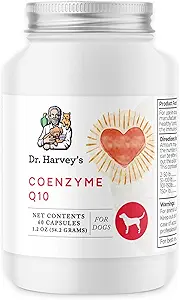 Dr. Harvey's Coenzyme Q10 - Heart & Cardiovascular Support Supplements for Dogs, 60 Capsules