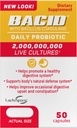 Bacid Daily Probiotic con Bacillus Coagulans, 50 Cuenta, Suplemento de Digestión para mejorar el estreñimiento ocasional