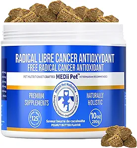 Cáncer de perro Detox Antioxidantes + Bloqueador Radical Libre. Sin productos químicos Todo natural, Holisitic. Todas las Edades. Beneficios Wellness. Vet Recomendado, Fórmula Nutricionalista. Baja Calorie