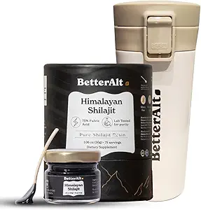 Mejor Alt Pure Himalayan Shilajit Resin High Potency Gold Grade para Hombres " Mujer Tumbler