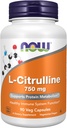 AHORA Suplementos Alimentarios, L-Citrulline 750 mg, Apoya Metabolismo Proteína*, Aminoácidos, 90 cápsulas Veg