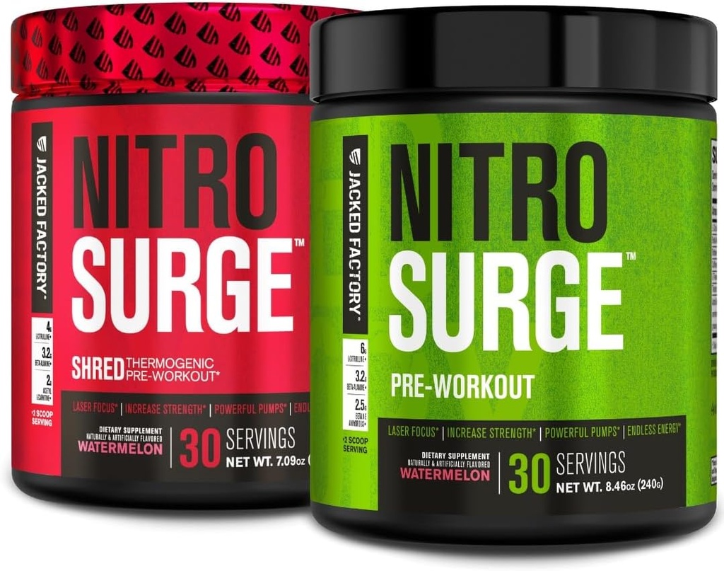 Nitrocirugía de la fábrica de Jacked Terogénico Pre-Workout en sandía & sandía Nitrosurge Pre-Workout para hombres y mujeres