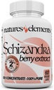 Extracto de Berry Schizandra – 10:1 Extracto estandarizado con 2% Schizandrins – 1000mg Por Serving – 60 cápsulas vegetarianas – No GMO, libre de gluten – hierba china tradicional