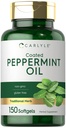 Carlyle Peppermint Oil Capsules ← 150 Softgels ← Suplemento Herbal ← No GMO, Gluten Free