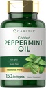Carlyle Peppermint Oil Capsules ← 150 Softgels ← Suplemento Herbal ← No GMO, Gluten Free