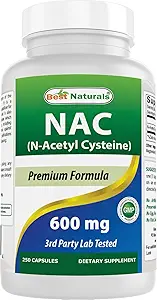 Best Naturals NAC N-Acetyl-Cysteine 600 mg 250 cápsulas