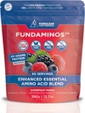 FundAminos EAA + BCAA Amino Amino Acid Powder  tolera Organic, Vegan, Plant-Based ← Aminos Esenciales completos para la Nutrición de Todos los Días Silencio Optimizado Protein Utilization ← Refreshing Superfruits Blend - 60 Servings