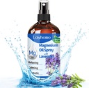 Espray de aceite de magnesio para dormir, Magnesio puro para pies, músculos relajantes " relajante, dolor, concentración de ultra con lavanda-200ML