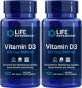 Vitamina D3 5000 UI, 120 Softgels (Pack of 2)