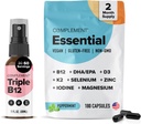 Complement Essential Vegan Multivitamin & Triple B12 Spray Bundle – Soporte integral de nutrición para las dietas basadas en plantas