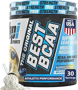 BPI Sports Best BCAA Powder - Muscle Recovery Support - Branched Chain Amino Acids ¦ Building Blocks of Protein and Muscle - Post Workout Recovery – Hydration - Blueberry Lemonade, 30 Servings