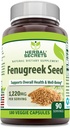 Herbal Secrets Fenugreek Seed 1,220 Mg Suplemento Silencio 180 Veggie Capsules ← No-GMO Silencio Gluten Free ← Made in USA