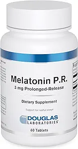 Douglas Laboratories Melatonin Prolonged Release - 3 mg Melatonina - Suplemento de Apoyo al sueño - Para la Saldo hormonal, Relajación, Antioxidantes &amp; Sistema Inmunitario* - 60 Tabletas
