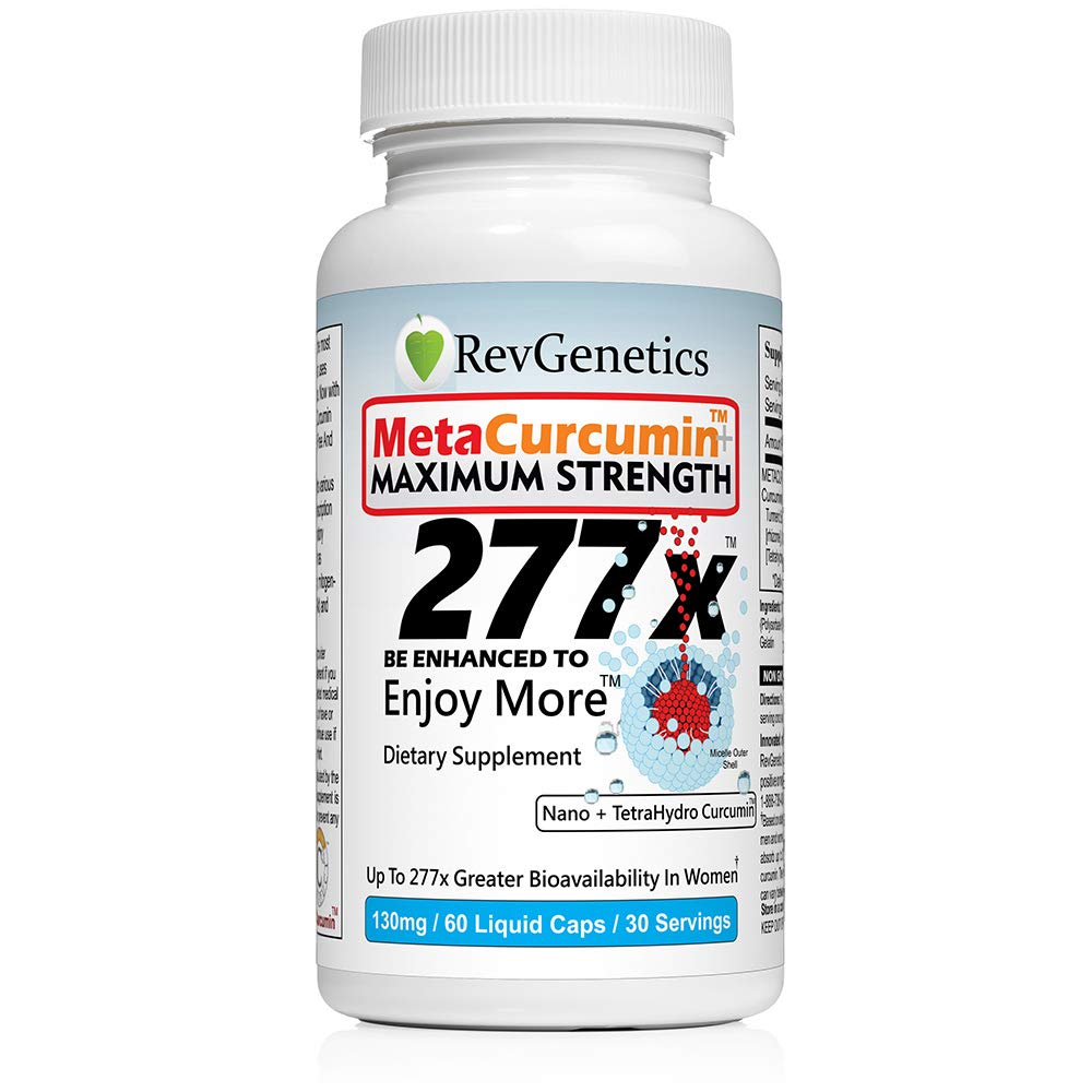 REVGENETICS MetaCurcumin 277x Super Curcumin + TetraHydroCurcumin (60 Liquid Capsules)