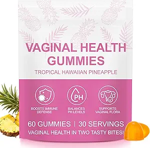 Premium Feminine Balance Gummies, Pineapple Gummies for Women PH, Vital Vaginal Probiotics Source Feminine Gummy for Women of All Ages