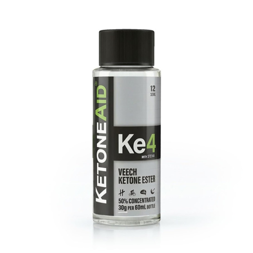 KetoneAid Ke4 Ketone Ester Concentrate  Not a Ketone Salt, No Sugar, No Caffeine ← Exogenous D-BHB Ester ← 12 Serving Per Bottle (1 Count)
