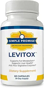 Levitox - Milk Thistle Liver Detox Suplemento con Dandelion Root y Artichoke Extracto - Apoyos Liver Health, Metabolism y Digestion - 60 cápsulas