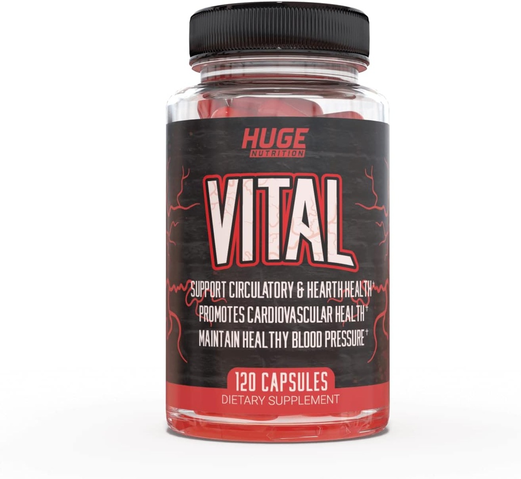 Suplementos enormes Vital - Suplemento de presión arterial superior (120 cápsulas)