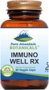Pure Mountain Botanicals Immuno Well RX - Kosher Caps with Organic Astragalus Echinacea Garlic Maitake Shiitake Mushroom Honeysuckle &amp; Beta Glucan