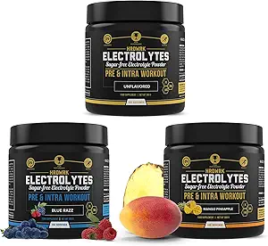 MMA Nutrition HRDWRK - 100 Servings Keto Electrolytes Powder Hydration Sugar Free - Electrolyte Powder to Boost Endurance & Reduce Fatigue with Electrolytes Supplement Set of 3