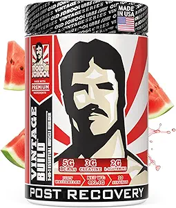 Vintage Build – Post Workout Recovery &amp; Muscle Building Powder Drink for Muscular Strength & Growth - Reduce la Soreness – Creatine Monohydrate, BCAAs, L-Glutamine – Juicy Watermelon Flavor – 388g