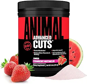 Animal Cuts Thermogenic Fat Burner Powder - Pérdida de Peso para Mujeres y Hombres para Metabolismo, Energía, Focus y Nootropic Brain Support con Ketones Appetite Suppressant - Strawberry Watermelon Flavor