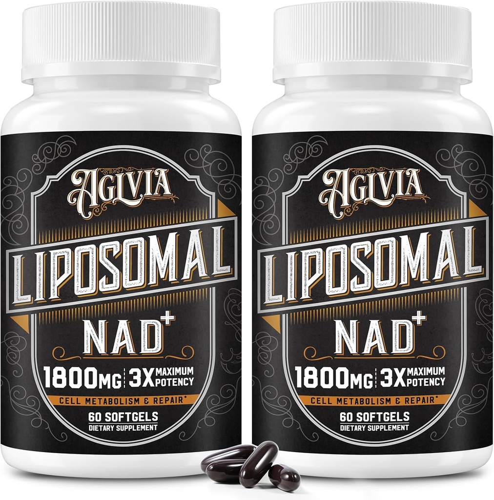 1800 MG Liposomal NAD Suplemento, NAD+ Suplemento Similar a Nicotinamide Riboside, 98% Puro NAD Plus Suplemento de Energía Booster " Cellular Repair for Men " Women, Non-GMO, 120 Softgels