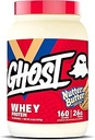 GHOST Whey Protein Powder, Nutter Butter - 2LB, 26G de Proteína - Whey Protein Blend - ­Post Workout Fitness & Nutrition Shakes, Smoothies, Baking &amp; Cooking - Cookie Pieces Inside