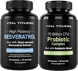 Vital Vitaminas Resveratrol Capsules + Complejo Probiótico
