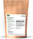 Polvo Espirulina Orgánica, No GMO, USDA Certified, Un Superalimento con Alta Proteína, Energía Boost, Inmunidad Mejora, Paquete Individual