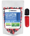 XPRS Nutra Size 1 Empty Capsules - 100 Conde Coloreado Empty Gelatin Capsules - Pill DIY suplemento cápsula llenado - Pinzas de gel de color ajustable para hacerlo usted mismo suplementos (Black/Red)