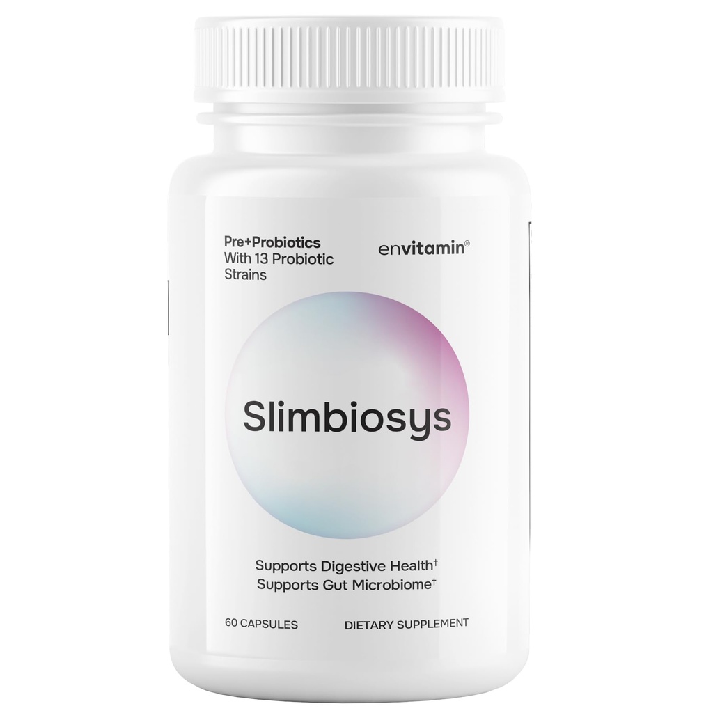 envitamin Slimbiosys Ultra Probiotic Capsule - Pre &amp; Probiotics for Women &amp; Men - Support Your Microbiome