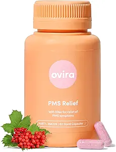 OVIRA PMS Suplemento para Mujeres ANTE Vitex Berry Extract for Period Cramps, Mood Support and Breast Tenderness ANTE Female Hormone Balance Supplement ANTE Vegan & Cruelty Free - 60 Capsules