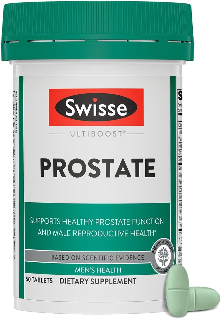 Swisse Saw Palmetto Suplemento de próstata para hombres ← Salud Reproductiva &amp; Apoyo de próstata con Zinc, Selenium &amp; Stinginging Nettle ← 50 Tablets