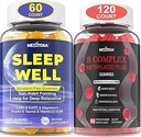 Melatonina Free Natural Sleep Gummies for Adults + Vitamina B Complejo Gummies for Women